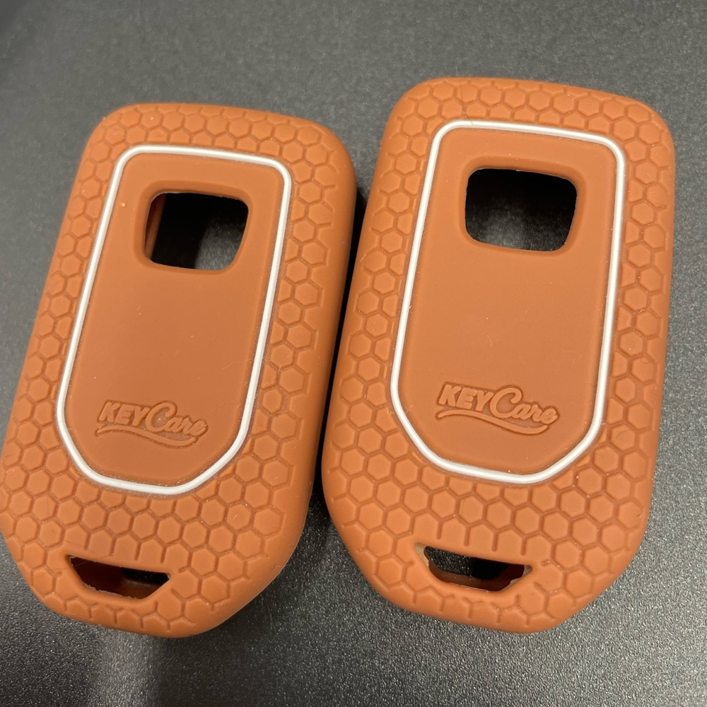 KeyCare silicone 2pc Car Keys covers brown